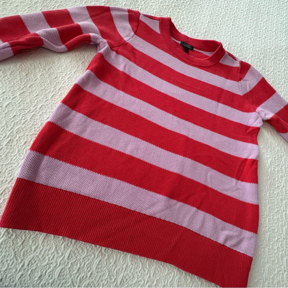 Atlantic Pacific X Halogen Striped Red and Pink Women's Sweater